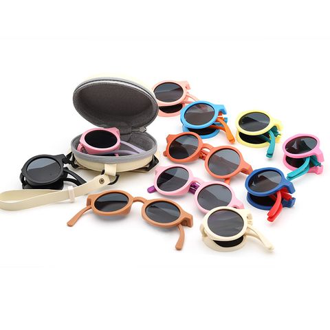 Retro Ethnic Style Round Ac Round Frame Full Frame Kids Sunglasses