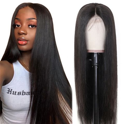 Women's Simple Style Street High Temperature Wire Side Fringe Long Straight Hair Wigs