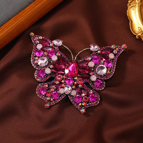 Retro Butterfly Alloy Rhinestone Women's Brooches