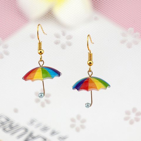 1 Pair Classic Style Umbrella Arylic Drop Earrings