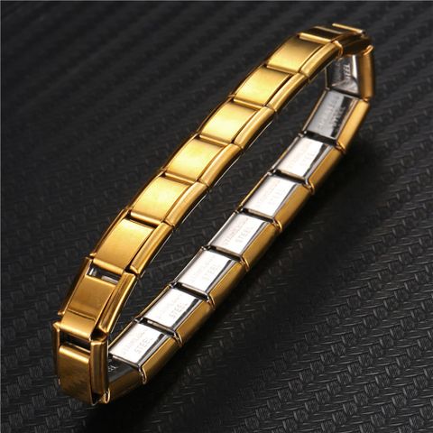 Retro Classic Style Round Square Stainless Steel Unisex Bangle