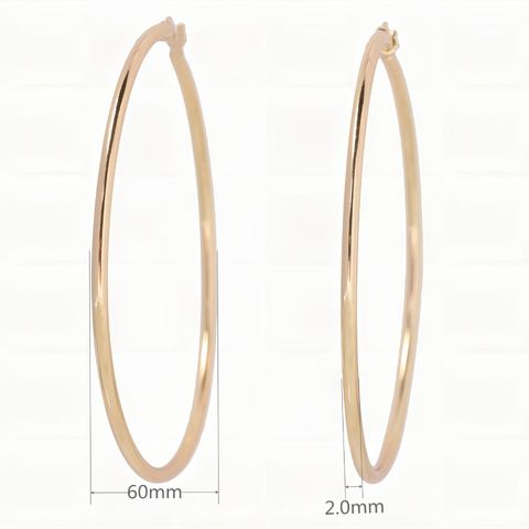 1 Pair Simple Style Geometric Solid Color Plating Sterling Silver White Gold Plated Gold Plated Earrings
