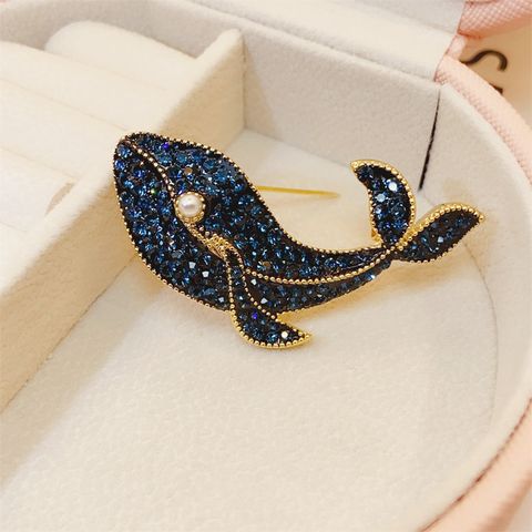 Elegant Animal Copper Inlay Artificial Pearls Artificial Diamond Unisex Brooches