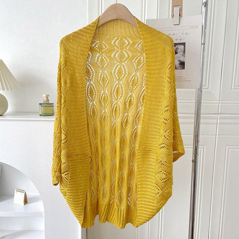 Women's Sweet Solid Color Knit Shawl