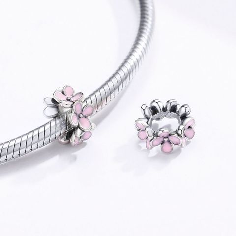 Casual Flower Glass Zircon Sterling Silver Wholesale Jewelry Accessories