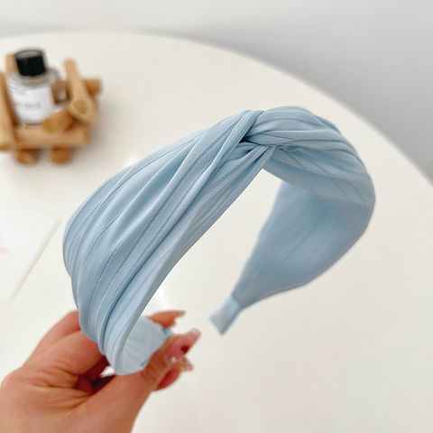 Vacation Solid Color Cloth Handmade Hair Band