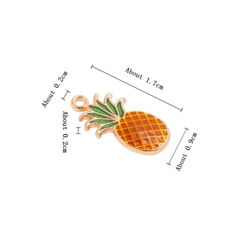 1 Piece 18 * 9mm Hole 2~2.9mm Alloy Fruit Pineapple Watermelon Pendant