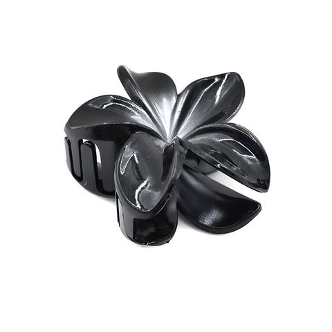 Europe And America Cross Border Hot Sale Plumeria Rubra Grip Black Bauhinia Side Barrettes Back Head Updo Shark Clip Hair Accessories