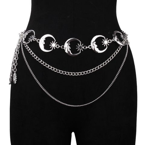 Classic Style Sun Moon Alloy Women's Chain Belts