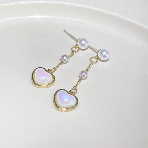 Simple Style Geometric Alloy Artificial Gemstones Women's Earrings 1 Pair