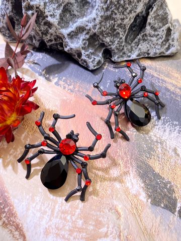 1 Pair Exaggerated Spider Plating Alloy Drop Earrings
