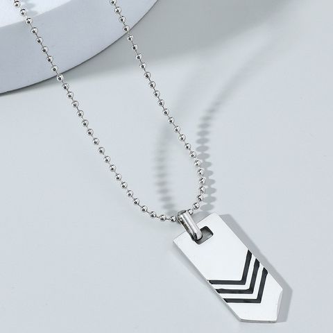 Casual Geometric Stainless Steel Men's Necklace