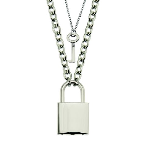 Simple Style Key Lock Alloy Men's Pendant Necklace