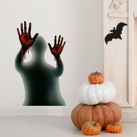 Calcomanía De Pared De Pvc Con Sombra De Terror De Halloween