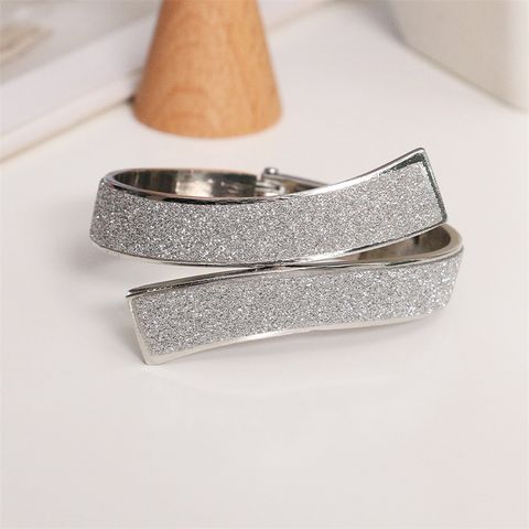 Ig Style Simple Style Solid Color Wings Alloy Metal Inlay Rhinestones Women's Bangle