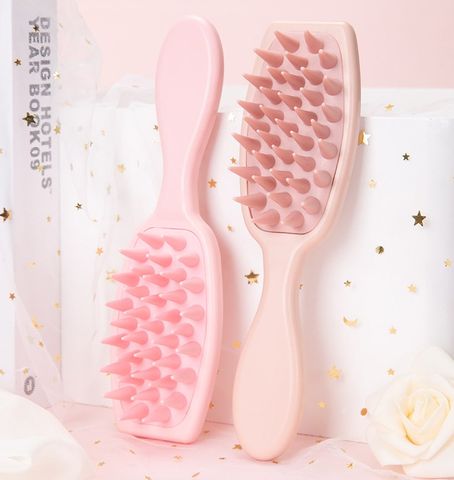 Casual Elegant Solid Color Abs Tpe Shampoo Brush