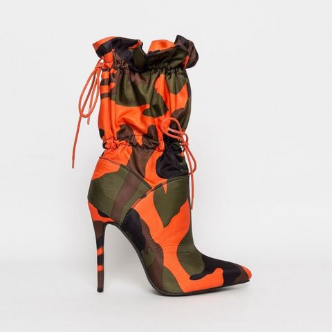 Women's Streetwear Camouflage Point Toe Classic Boots