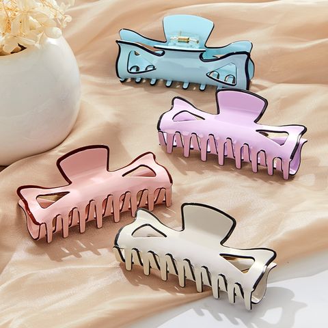 Elegant Classic Style Geometric Acetic Acid Sheets Hair Claws