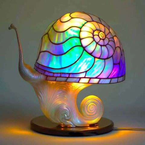 Cartoon Mushroom Resin Night Lamp Home Decoration