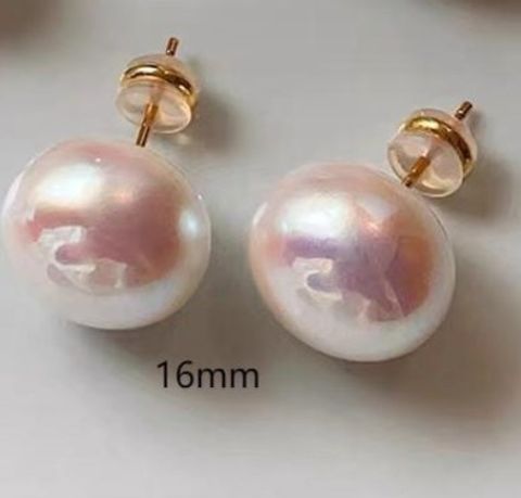 1 Pair Simple Style Geometric Imitation Pearl Ear Studs