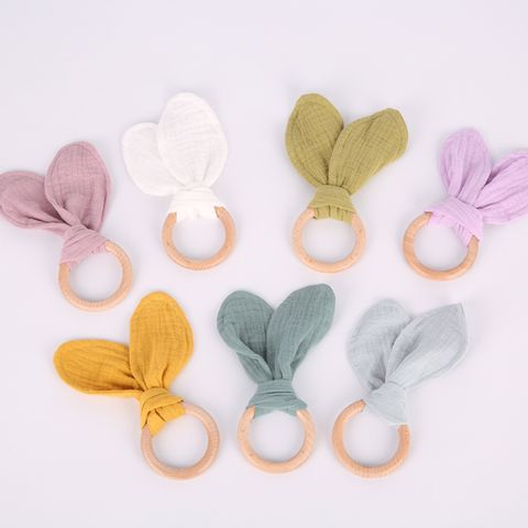 Baby Toys Bunny Ears Wood Cotton Toys