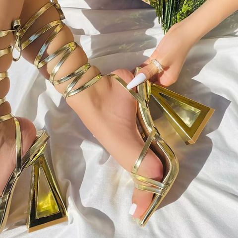 Women's Streetwear Solid Color Open Toe Strappy Sandals