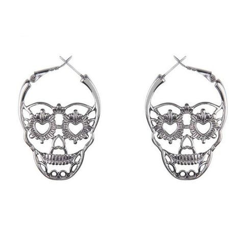 1 Pair Vintage Style Skull Plating Alloy Earrings