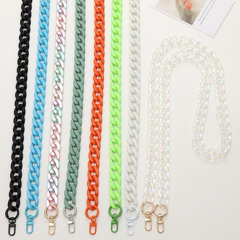 Simple Style Solid Color Arylic Mobile Phone Chain