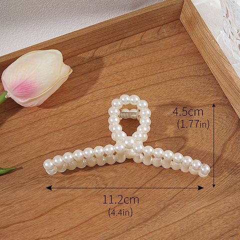 Women's Simple Style Solid Color Artificial Pearl Hair Claws