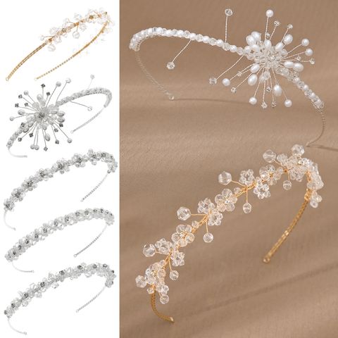 Japanese Style Color Block Crystal Inlay Rhinestones Hair Band