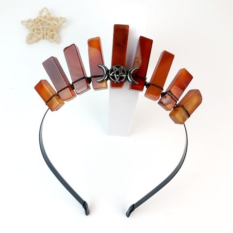 Cartoon Style Color Block Crystal Patchwork Hair Band