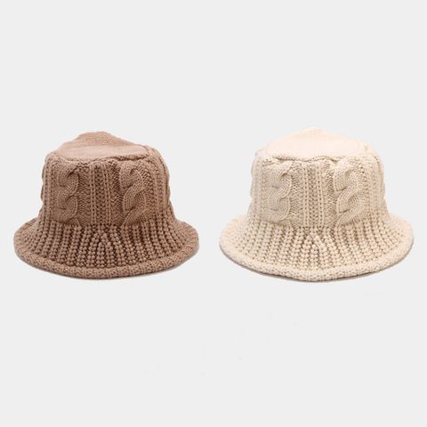Women's Simple Style Solid Color Wide Eaves Bucket Hat