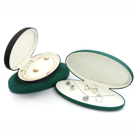 Elegant Lady Solid Color Pu Leather Jewelry Boxes