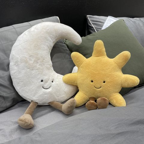 Cute Moon Plush Pp Cotton Throw Pillow