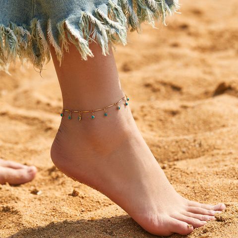 Casual Sun 18k Gold Plated Copper Wholesale Anklet