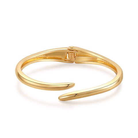 Simple Style Solid Color Metal Plating Gold Plated Women's Bangle