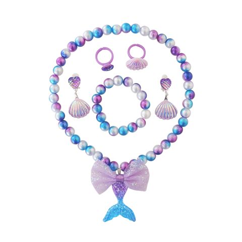 Cute Fish Tail Resin Beaded Kid's Necklace