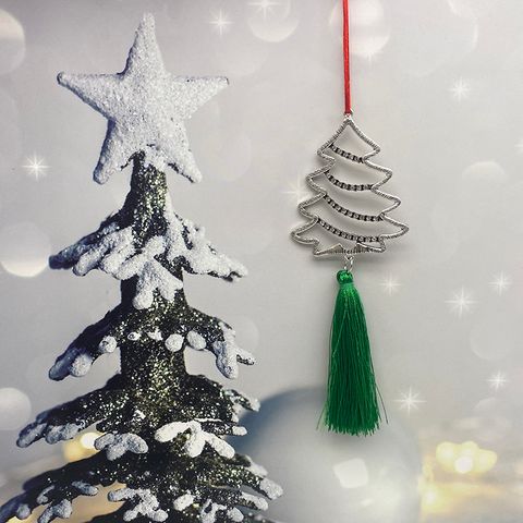 Christmas Simple Style Commute Christmas Tree Alloy Indoor Inside The Car Hanging Ornaments Decorative Props