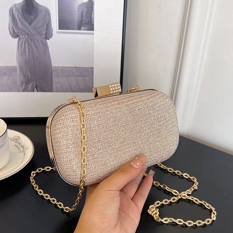Women's Mini All Seasons Arylic Solid Color Classic Style Square Zipper Evening Bag