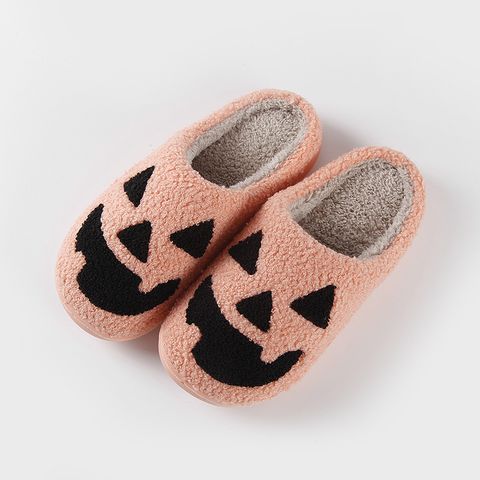 Unisex Vintage Style Animal Solid Color Round Toe Cotton Slippers