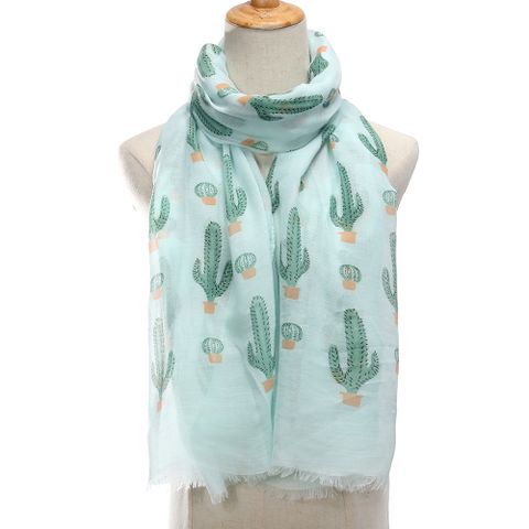 Women's Streetwear Cactus Polyester Printing Scarf