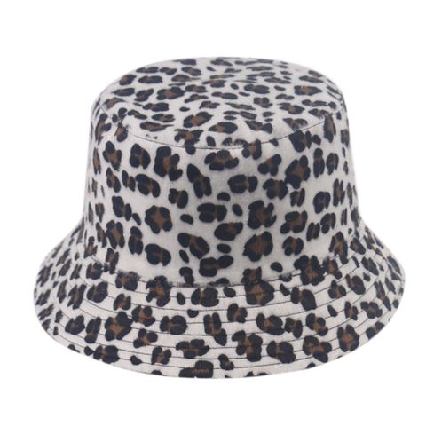 Unisex Vintage Style Cool Style Leopard Flat Eaves Bucket Hat
