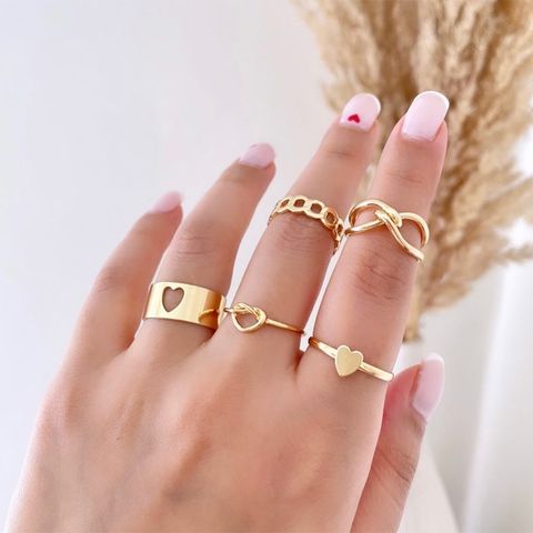 Nordic Style French Style Classic Style Heart Shape Alloy Women's Rings