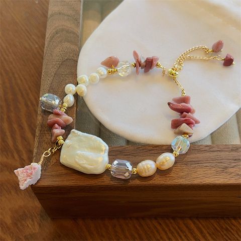 Estilo Simple Estilo Clásico Ronda Perlas De Agua Dulce Con Cuentas Pulsera