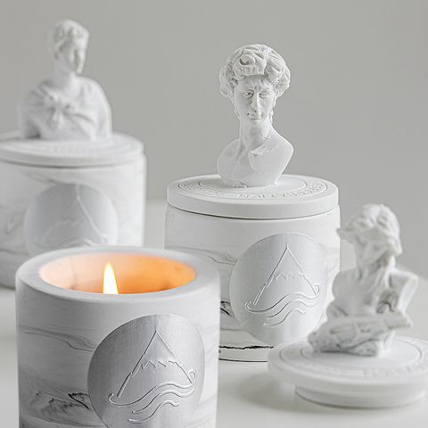 Simple Style Human Resin Gypsum Candle