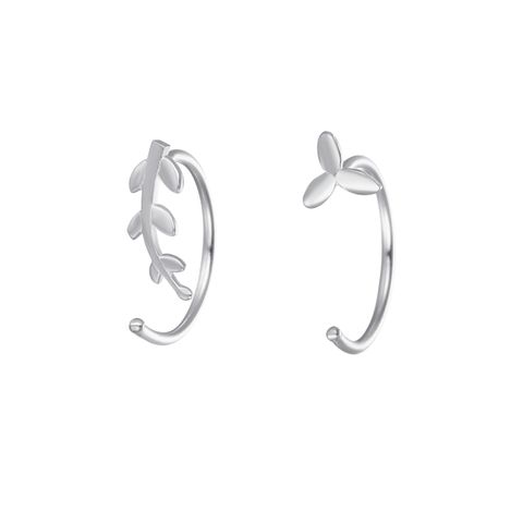 1 Pair Simple Style Star Heart Shape Sterling Silver Earrings