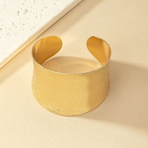 Classic Style Solid Color Alloy Plating Gold Plated Women's Bangle