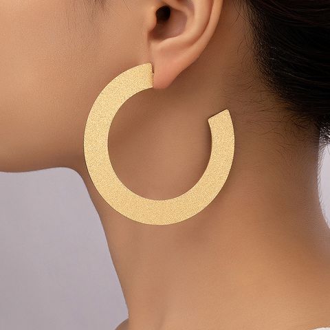 1 Pair Vintage Style Circle Solid Color Plating Alloy Ear Studs