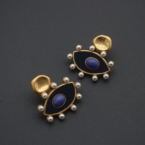 Wholesale Jewelry Retro Eye Alloy Plating Drop Earrings