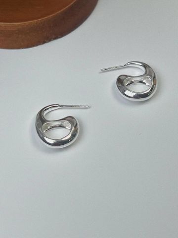 1 Pair Ig Style Geometric Sterling Silver Ear Studs